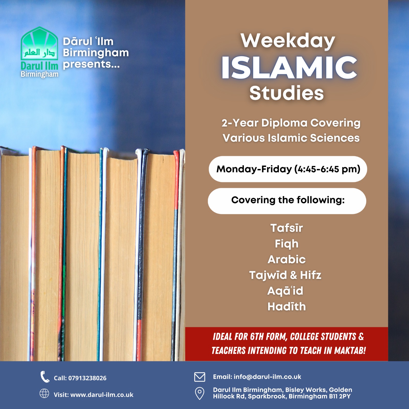 Weekday Islamic Studies Diploma